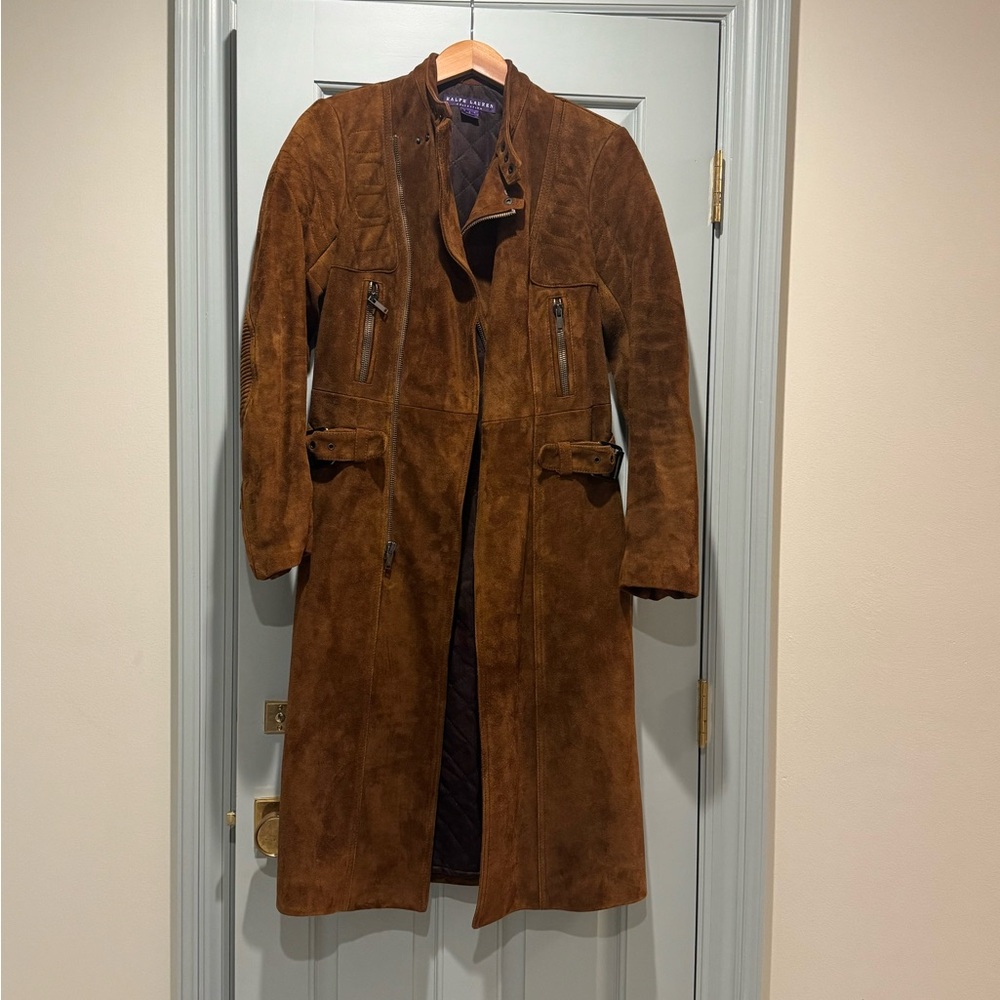 Ralph Lauren Purple Label Suede Coat